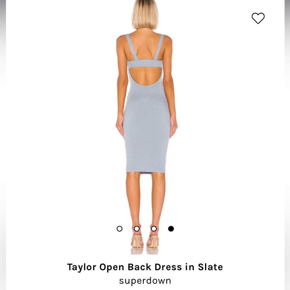 Superdown Taylor Open Back Dress in Slate
